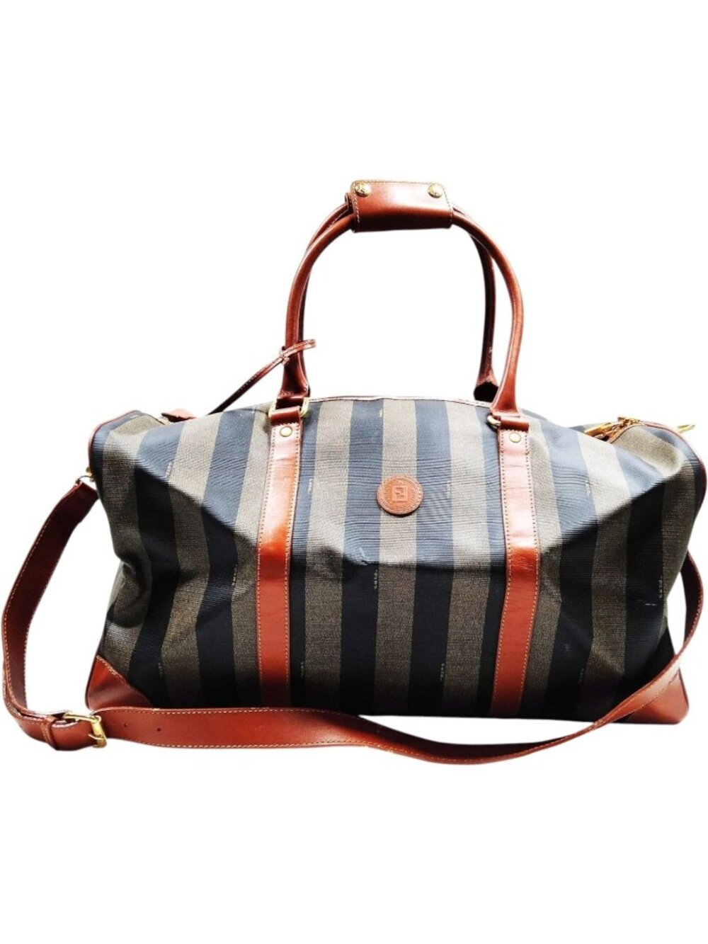 (L3) Fendi Travel Bag Brown PVC